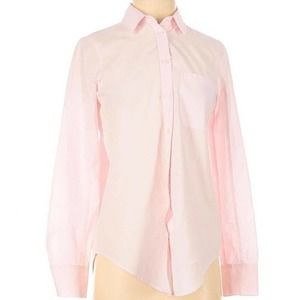 Athleta Blouse Button Down Top Shirt collared Lightweight Blush Pink Sz XXS